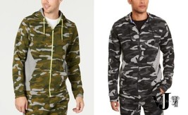 ID Ideology Mens Colorblocked Camo Full-Zip Hoodie - £14.42 GBP