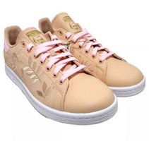 Stan Smith Adidas Women&#39;s Shoes Size 10 Beige / Pink Embroidered - £63.34 GBP