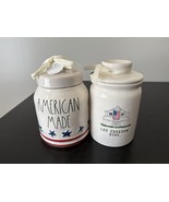 New Rae Dunn American Made &amp; Patriotic Let Freedom Ring Canisters Set of 2 - $1,222.14 MXN