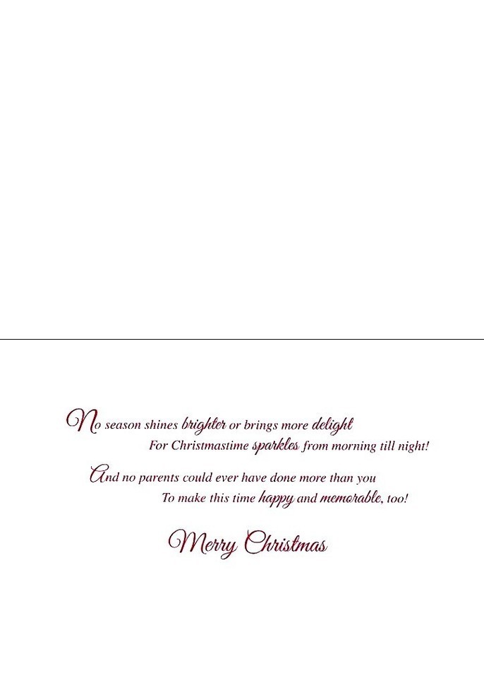 For Two Special Parents At Christmas - Christmas Greeting Card - 20975 Item image 2