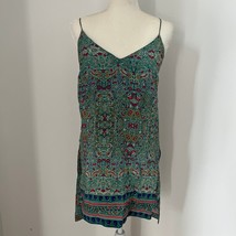 Maeve by Anthropologie 100% Silk Boho Green Floral Pasley Tunic Blouse sz 2 - $39.99