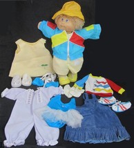 Cabbage Patch Kids Doll Outfit Clothing Lot Suede Dress Jacket Shoe PJ vtg 1983 - £26.97 GBP