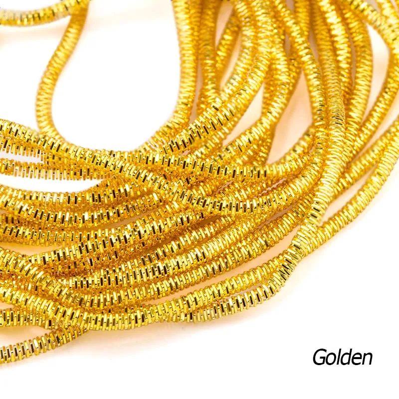 10g/bag Hard Silk Thread Sewing Embroidery Floss Kit DIY -gold Square wire - €4,50 EUR