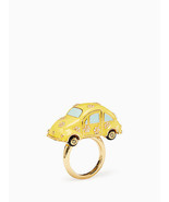 Kate Spade Gold Taxi Yellow Cab Ring 7 Cocktail Crystals Statement Novelty  - £70.06 GBP