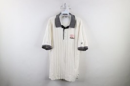 Vintage 90s NASCAR Mens XL Striped Spell Out Dale Earnhardt Racing Polo Shirt - £27.09 GBP