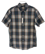 J.Crew Shirt Mens Large Plaid Classic Fit Short Sleeves Pocket BJ734 Cot... - $23.51