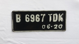 1 Pc Used Original Collectible License Motorcycle Plate Indonesia 2020 Free ship - £40.21 GBP