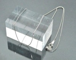 Authentic 1.9g K18WG 750 White Gold Necklace 18.1inch - $289.05