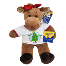 Build A Bear Holly Moose W/ Merry Christmas Shirt Stuffed Animal Plush Toy W Tag - $46.55