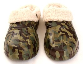 Bass Green Camouflage Faux Shearling Lined Field Slide Men&#39;s NWT - £63.95 GBP
