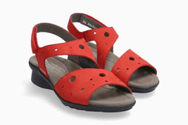 Mephisto Sz 40/10 Phiby Sandals Scarlet Red Nubuck Leather Perforated $295! - $89.09