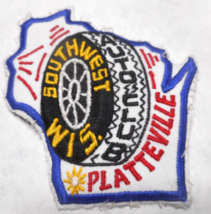 Platteville Wisconsin Southwest Wis Auto Club Cloth Jacket Shirt Patch 3&quot; - £11.07 GBP