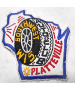 Platteville Wisconsin Southwest Wis Auto Club Cloth Jacket Shirt Patch 3&quot; - £11.05 GBP