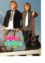 Cole Sprouse Dylan Sprouse teen magazine pinup clipping holding a guitar... - £2.79 GBP