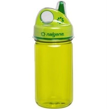 Nalgene Sustain Grip-N-Gulp 12oz Kids Bottle w/ Cover (Green) Reusable Sippy Cup - £11.61 GBP