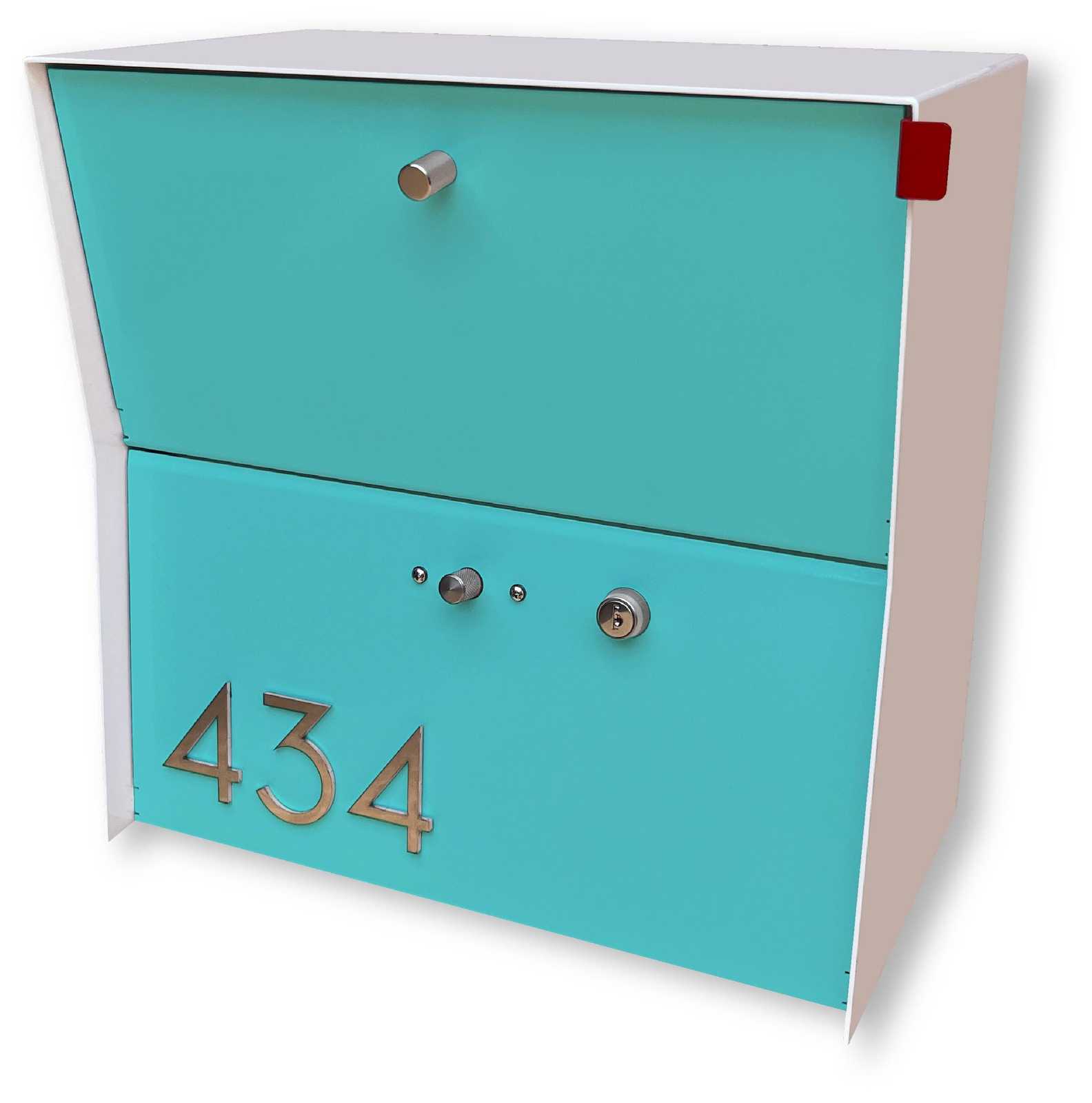 RetroBox Locking Small Package Wall Mounted Mailbox in White is a Midcen... - $349.00