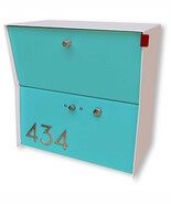 RetroBox Locking Small Package Wall Mounted Mailbox in White is a Midcen... - $6,633.39 MXN