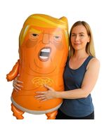 Trump Baby Blimp Balloon JUMBO 47.2 Inches AM I a Baby Al Film Inflatabl... - $19.79