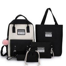 5Pcs/Set Women Canvas Backpack High Quality Travel School Bag Multi-Functional S - £40.80 GBP