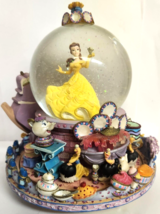 Disney Store Beauty & The Beast "Be Our Guest " Musical Snow Globe VINTAGE 1991 - $96.74