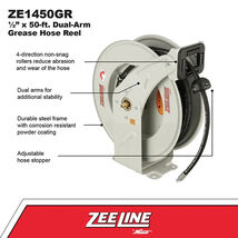 ZE1450GR –  ¼”  x 50-ft. 5800 PSI Dual-Arm Grease Hose Reel Zeeline - $999.95