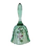 Fenton Green Bell Hand painted Pink Floral and Signed - £57.80 GBP