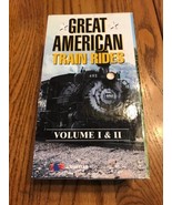 Great American Train Rides Vol I &amp; II (VHS, 1994, 2-Tape) Ships N 24h - $24.65