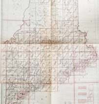 1954 Map USGS Topographic Sectional Maine Antique Quadrangle Vintage TOPO23 - $554.45 MXN