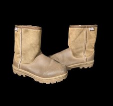 Emu Ridge Brown Boots Mens Size 6 Australian Suede Wool Lining Mid Calf - £78.65 GBP