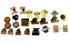 Vintage Chicago Sports Pins Buttons Lot of 23 Bulls, Bears, White Sox, Cubs - £31.51 GBP