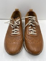 Cole Haan Zerogrand Mens Sz 8.5 Brown Leather Perforated Sneakers Shoes - £35.47 GBP