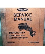 MERCURY Mercruiser 1973 &amp; Earlier Volume I  Service Manual C-90-68648 SE... - $25.97 CAD