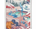 Pokemon Winter Hot Spring Japanese Edo Style Giclee Poster Print Art 12x... - $81.90