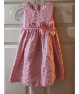 Bonnie Jean Pink Gingham Bow Summer Dress Girls Size 4T - £10.19 GBP