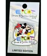 Disney Pin WDW Epcot Flower And Garden Show Mickey Minnie 2006 Limited 4... - £15.10 GBP