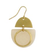 Soft Statements Brushed Gold Cream Resin Earring - $13.86