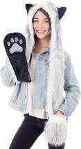 Simplicity 3-in-1 Multi-Functional Animal Hat, Scarf, &amp; Mitten Combo - £22.92 GBP