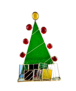 Stained Glass Christmas Tree Presents Tea Light Up NWT - £18.64 GBP