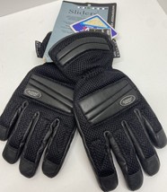 Sliders Palm Black Motorcycle Gloves Size Large Leather Waterproof New - £14.08 GBP