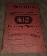 International Harvester No. 122 Harvester Thresher Parts Book - $16.82