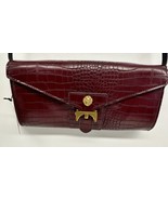 Anne Klein Christy Clutch Medium Purse Burgundy - $46.11 CAD