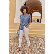 NWT Womens Plus Size 22W J. Jill Denim White Authentic Fit Slim-Leg Jeans - £30.83 GBP