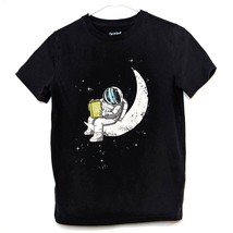 Boys Cat &amp; Jack Shirt XL Black Short Sleeve Astronaut on the Moon Space-
show... - £5.50 GBP