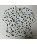 Polo Ralph Lauren Boys Sailboat Sweatshirt Medium (10-12) White/Blue NWT - $531.22 MXN