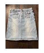 Vintage Ralph Lauren Jean Denim Skirt Midi Length 4 Pockets - £19.71 GBP