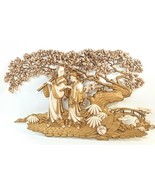 c.1973 Burwood Products #498 Man Woman W Flutes Under A Bonsai Tree, 36&quot;... - $1,950.79 MXN