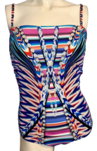 Gotten Women&#39;s Bandeau One-Piece Swimsuit Multicolored Size 10 - $357.46 MXN