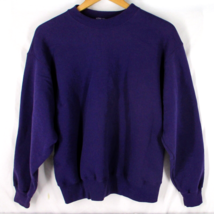 Womens L Vintage 90s Hanes Activewear Raglan Sleeve Crewneck Sweatshirt Purple - $20.77