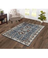 Heritage Machine-Washable 5&#39;x7&#39; Rug Treated Textured Polyester Heavy Can... - $132.99