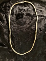  Solid 14K Gold Two Tone Milor Italy Rope Weave Chain Necklace - £177.01 GBP